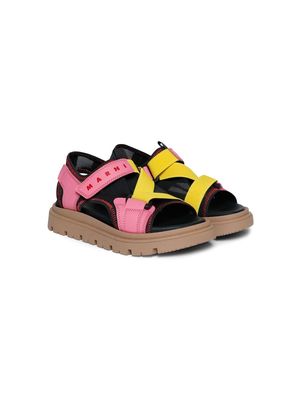 Marni Kids colour-block chunky sandals - Black