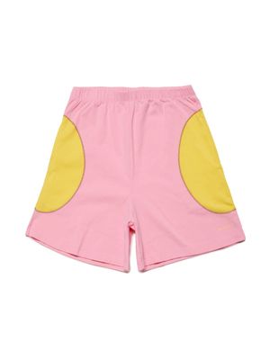 Marni Kids colour-block elasticated-waist shorts - Pink