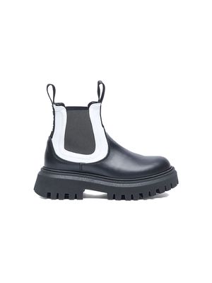 Marni Kids colour-block leather ankle boots - Black