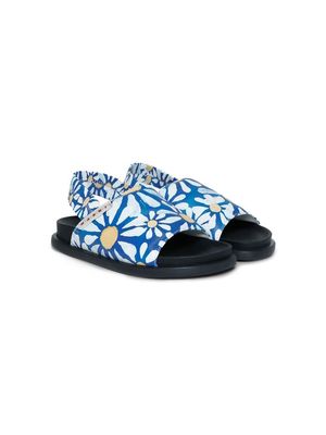 Marni Kids Euphoria floral-print sandals - Blue