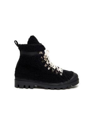 Marni Kids faux-shearling ankle boots - Black