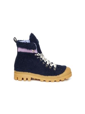 Marni Kids faux-shearling ankle boots - Blue