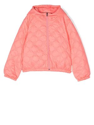 Marni Kids floral-embroidered padded jacket - Pink