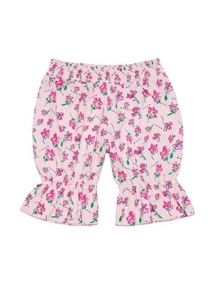 Marni Kids floral-print cotton leggings - Pink