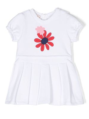 Marni Kids floral-print short-sleeve dress - White