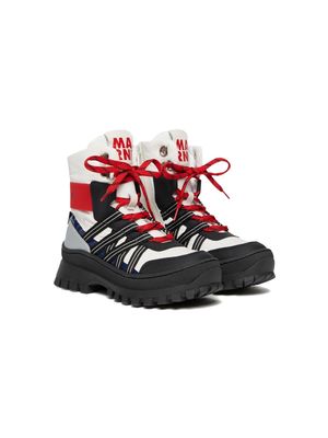 Marni Kids hiking lace-up ankle boots - White