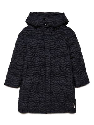 Marni Kids hooded quilted jacket - Black