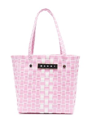 Marni Kids interwoven-design tote bag - Pink