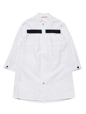 Marni Kids logo-appliqué rainwear jacket - White