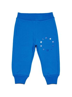 Marni Kids logo-appliqué track pants - Blue
