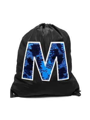 Marni Kids logo drawstring backpack - Black