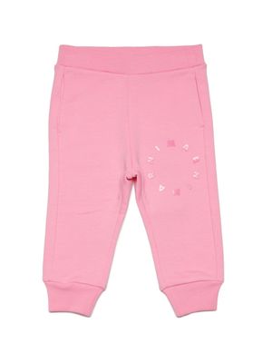 Marni Kids logo-embossed cotton track pants - Pink
