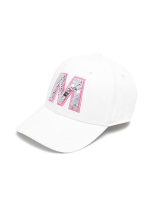 Marni Kids logo embroidered cap - White
