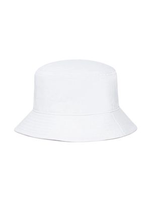 Marni Kids logo-print cotton bucket hat - White