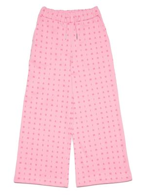 Marni Kids logo-print cotton track pants - Pink