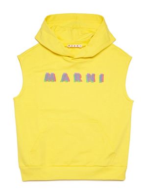 Marni Kids logo-print cotton vest - Yellow