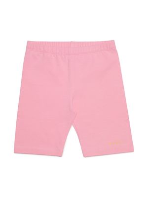 Marni Kids logo-print jersey shorts - Pink