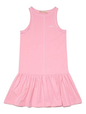 Marni Kids logo-print jersey tank dress - Pink
