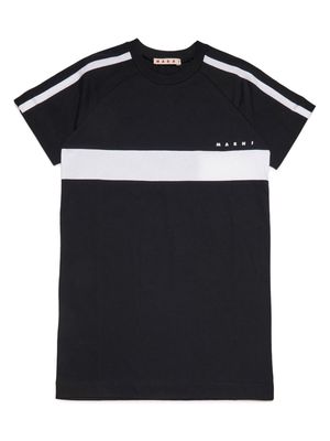 Marni Kids logo-print T-shirt minidress - Black