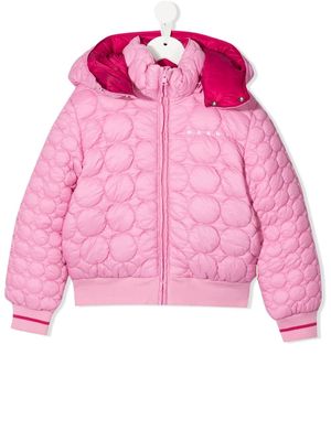 Marni Kids long sleeve puffer jacket - Pink
