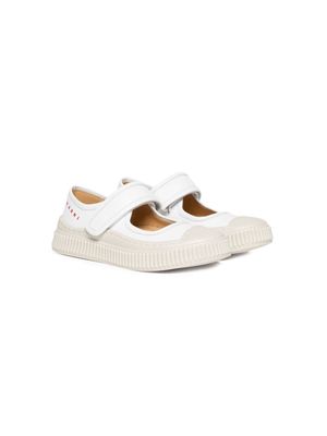 Marni Kids Pablo Mary Jane leather sneakers - White