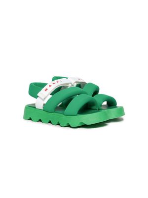 Marni Kids padded touch-strap sandals - Green