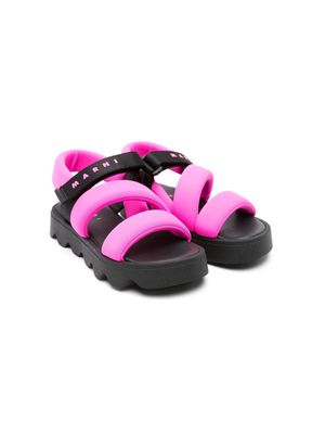 Marni Kids padded touch-strap sandals - Pink