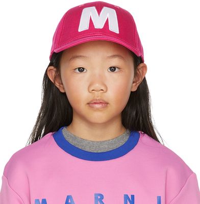 Marni Kids Pink Logo Cap