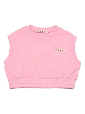Marni Kids sleeveless cotton sweatshirt - Pink
