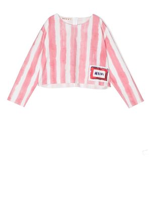 Marni Kids striped long-sleeve top - Pink