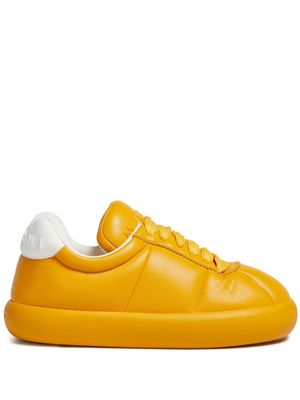 Marni lace-up leather sneakers - Yellow