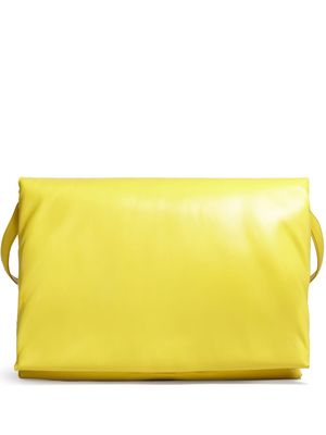 Marni large Prisma leather shoulder bag - Yellow