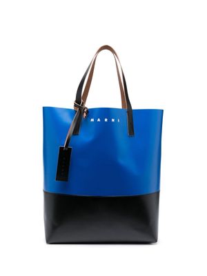 Marni large Tribeca leather shoulder bag - Blue
