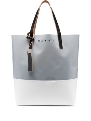 Marni large Tribeca leather shoulder bag - Grey