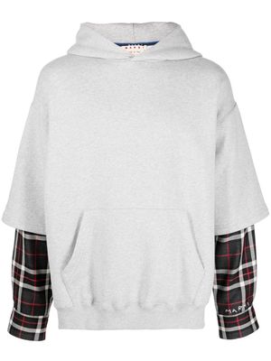 Marni layered-design hoodie - Grey