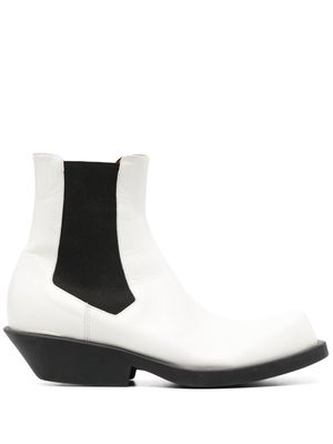 Marni leather chelsea boots - White