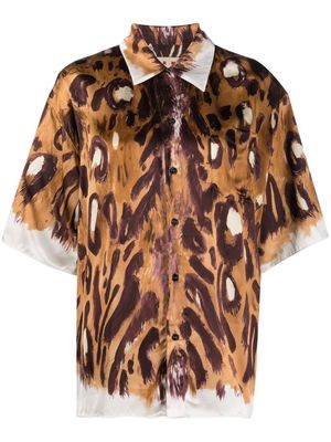 Marni leopard print shirt - Brown