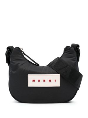 Marni logo-appliqué crossbody bag - Black