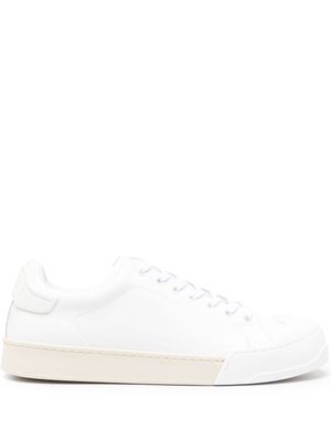 Marni logo-debossed tonal leather sneakers - White