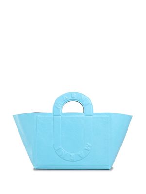 Marni logo-embossed tote bag - Blue