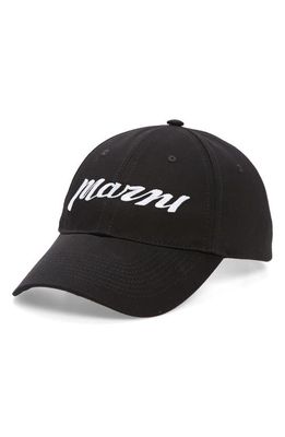 Marni Logo Embroidered Baseball Cap in Black