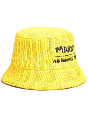 Marni logo-embroidered interwoven bucket hat - 00Y50