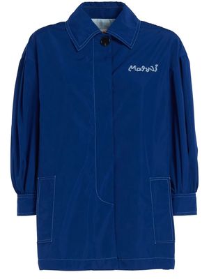 Marni logo-embroidered jacket - Blue