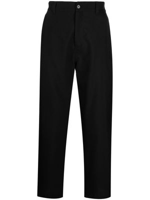 Marni logo-jacquard wool trousers - Black