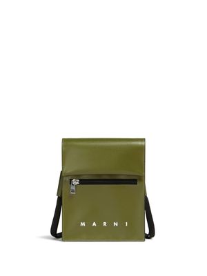 Marni logo-lettering shoulder bag - Green