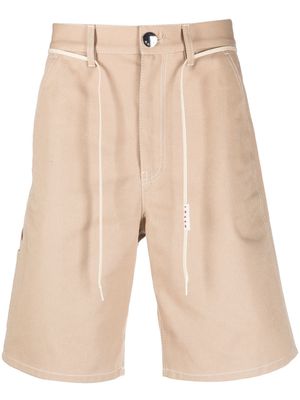 Marni logo-patch cotton cargo shorts - Neutrals