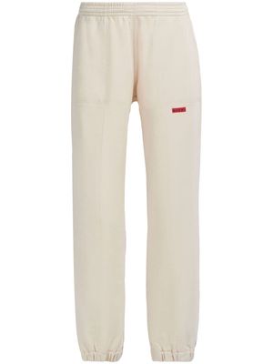 Marni logo-patch cotton track pants - White