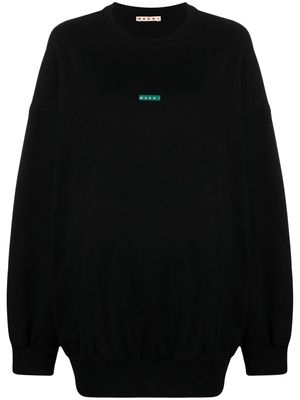 Marni logo-patch sweatshirt - Black