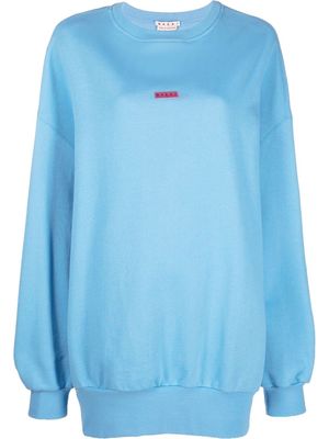 Marni logo patch sweatshirt - Blue