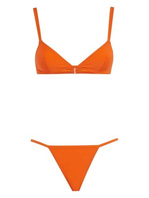 Marni logo-print bikini set - Orange